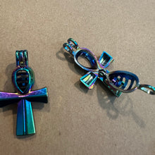 Load image into Gallery viewer, 5 rainbow ankh charms