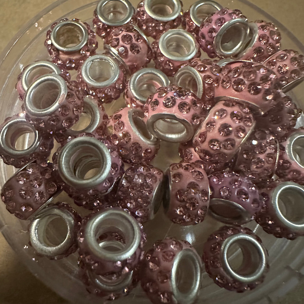 Light pink big hole beads.