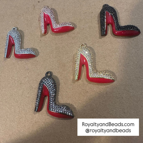 Pave red heel charms.
