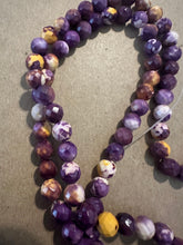 Load image into Gallery viewer, Purple and yellow beads 8mm