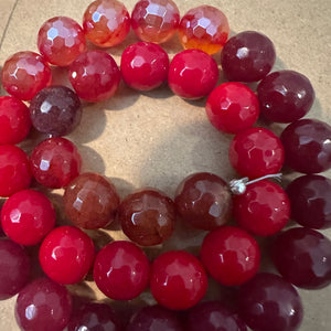 Mixed red beads