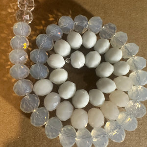 White crystal beads