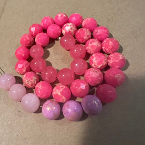 Pink mixed beads