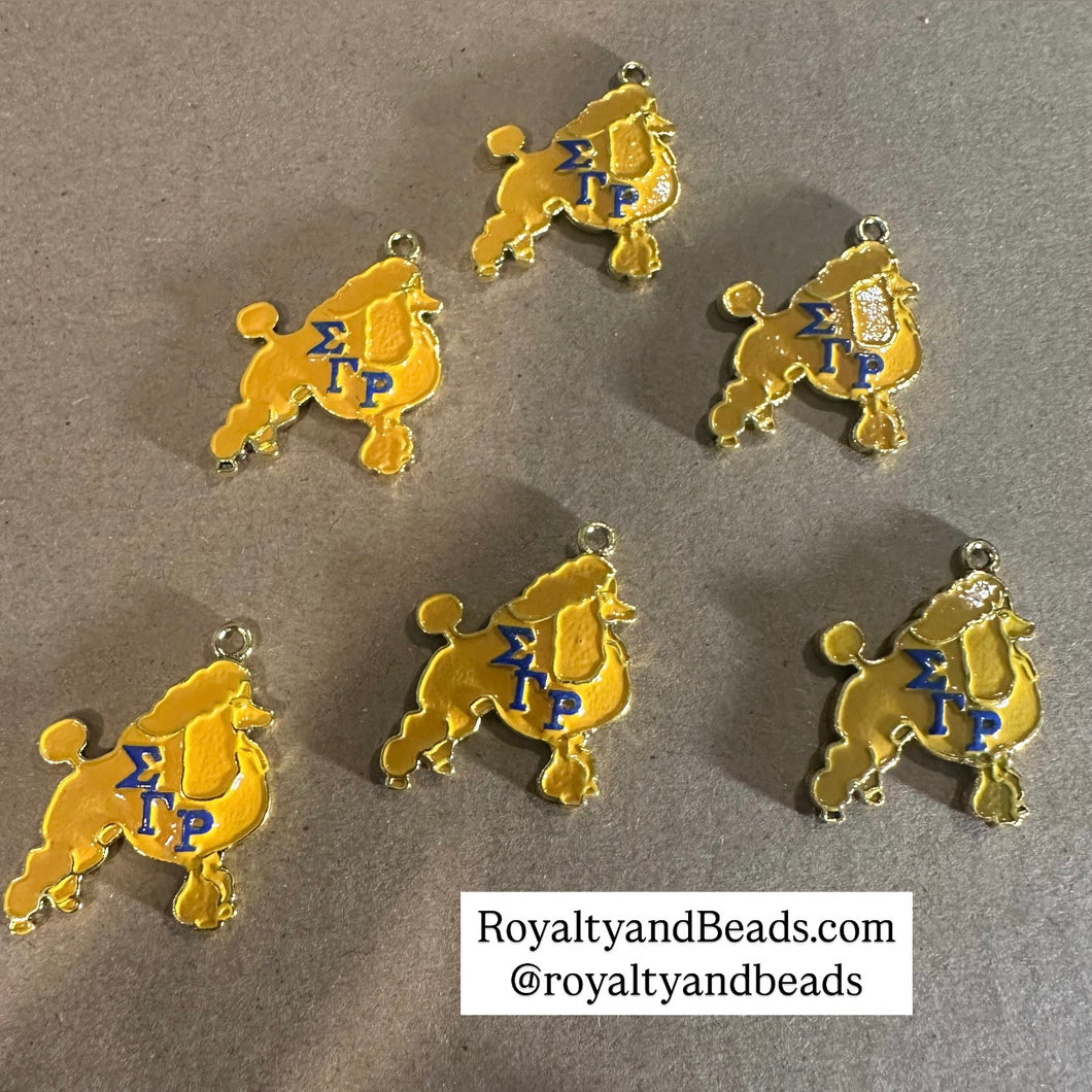 Yellow poodle charm.