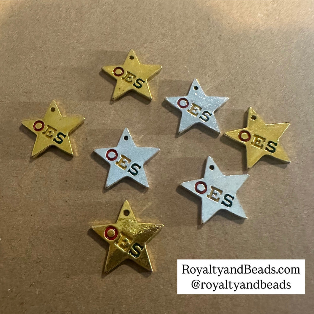 OES silver star charm.