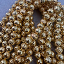 Load image into Gallery viewer, Gold rock beads. 8mm