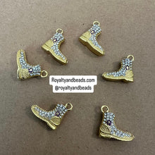 Load image into Gallery viewer, Gold Omega boot charm.