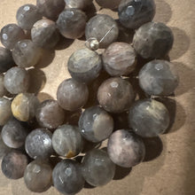 Load image into Gallery viewer, Gray gemstone beads (black sunstone)
