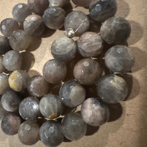 Gray gemstone beads (black sunstone)