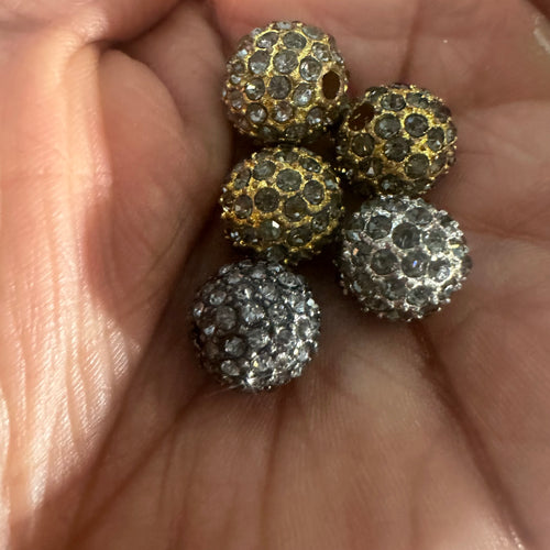 Gray 12mm pave beads*