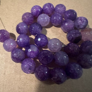 Dark Purple agate beads 12mm