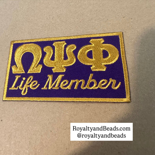 Omega Psi Phi life member patch