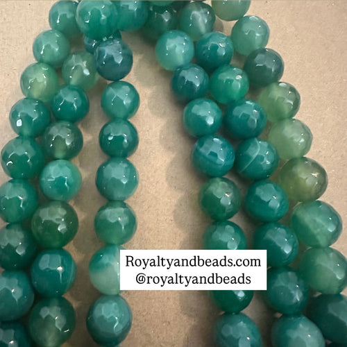 Green agate beads 12mm