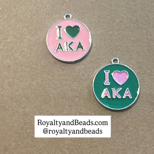 I heart AKA charm
