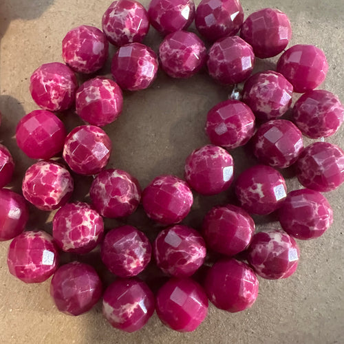 Pink and tan beads