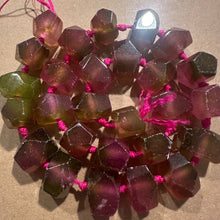 Load image into Gallery viewer, Pink and green nugget beads.