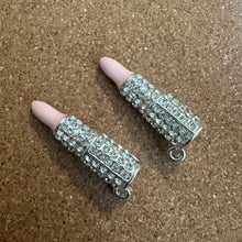 Load image into Gallery viewer, 8 pink lipstick charms