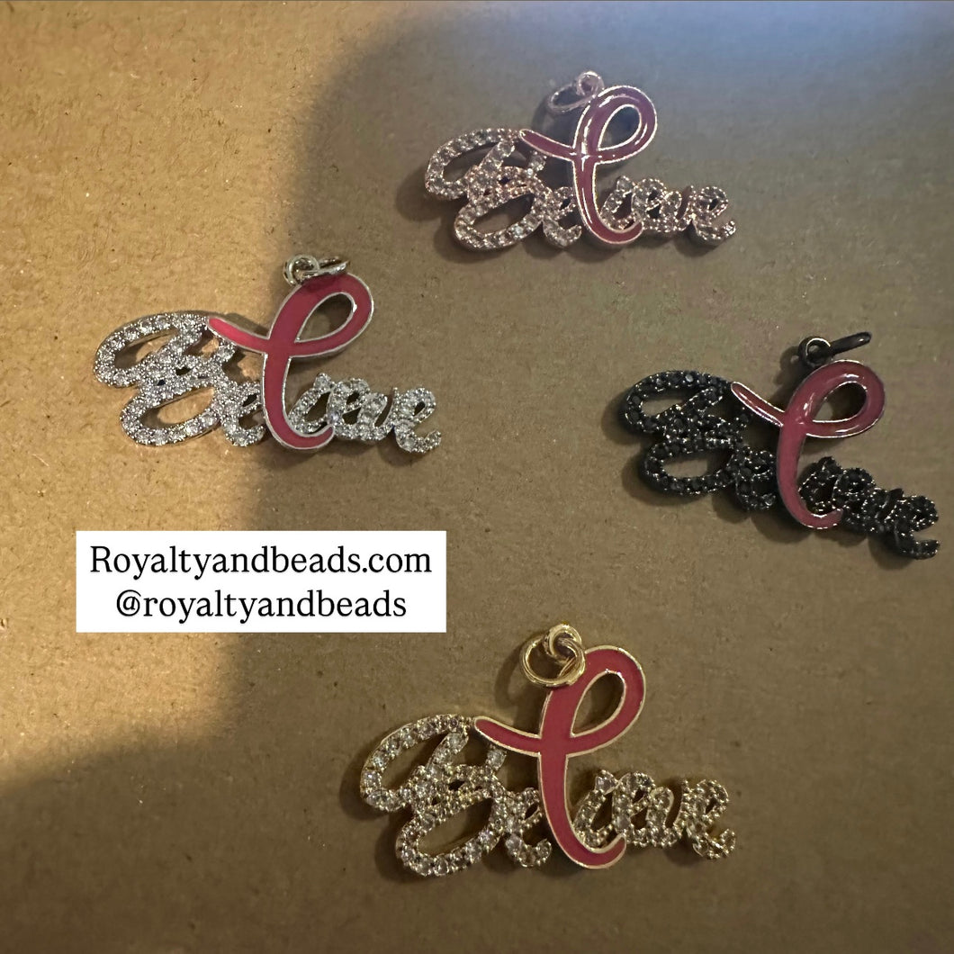 Pave believe charms.