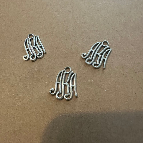 3 Silver AKA monogram charm