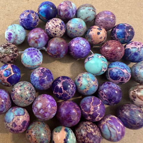 Purple and blue mixed beads