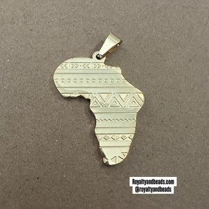 Wavy Gold Africa charm