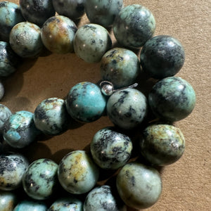 Blue and black beads