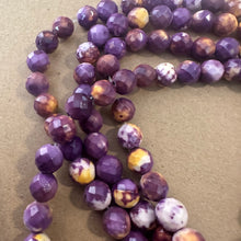 Load image into Gallery viewer, Purple and yellow beads 8mm