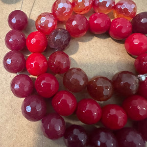 Mixed red beads