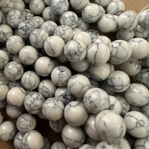 White and gray beads.