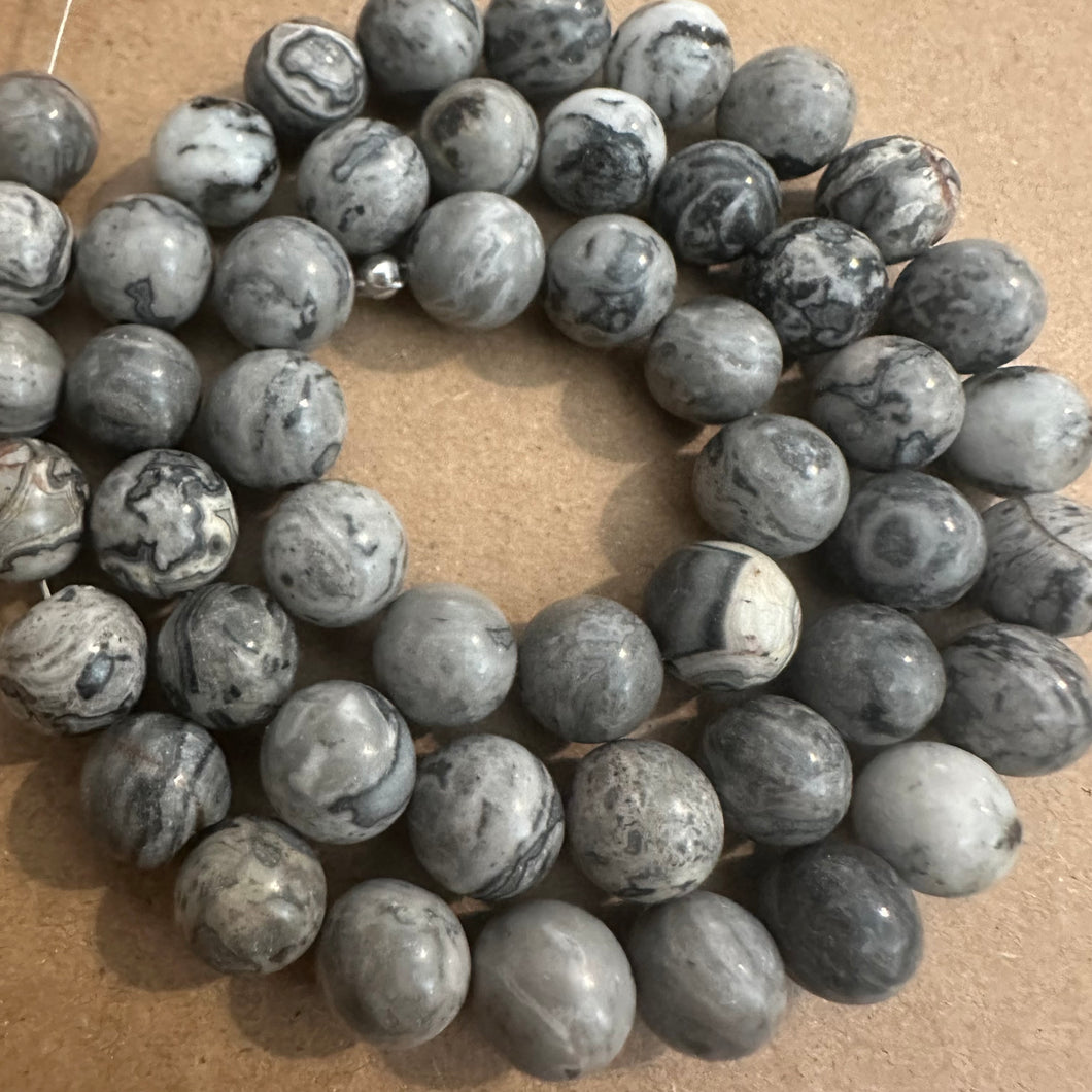 Double gray beads