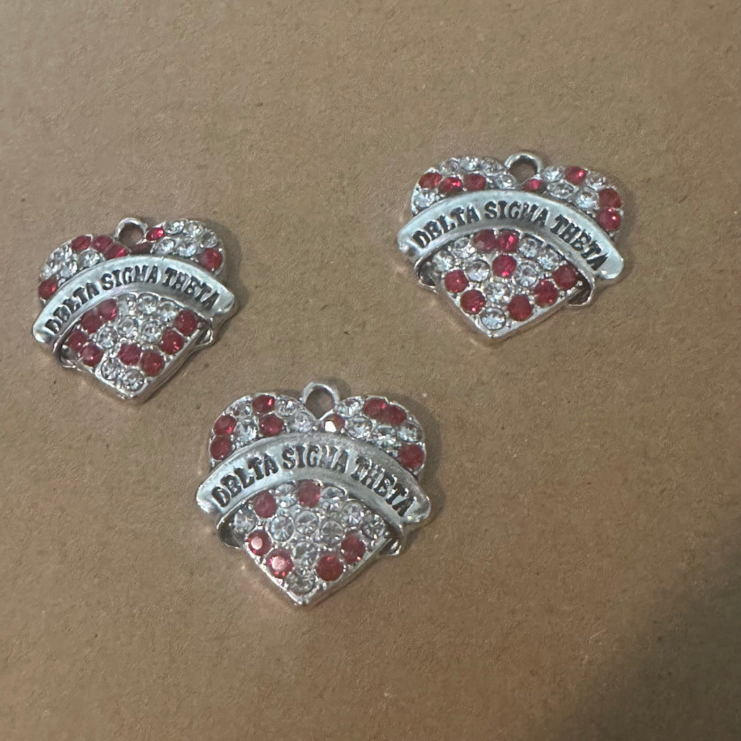 3 Delta heart charms*