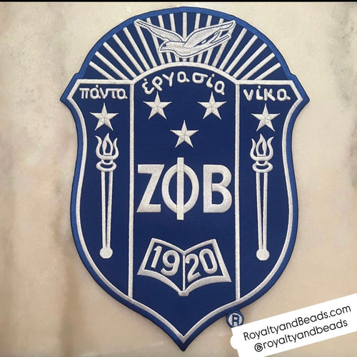 Blue Zeta Phi Beta patch. (BIG)