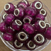 Load image into Gallery viewer, 10 purple big hole beads