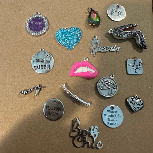 16 silver charms