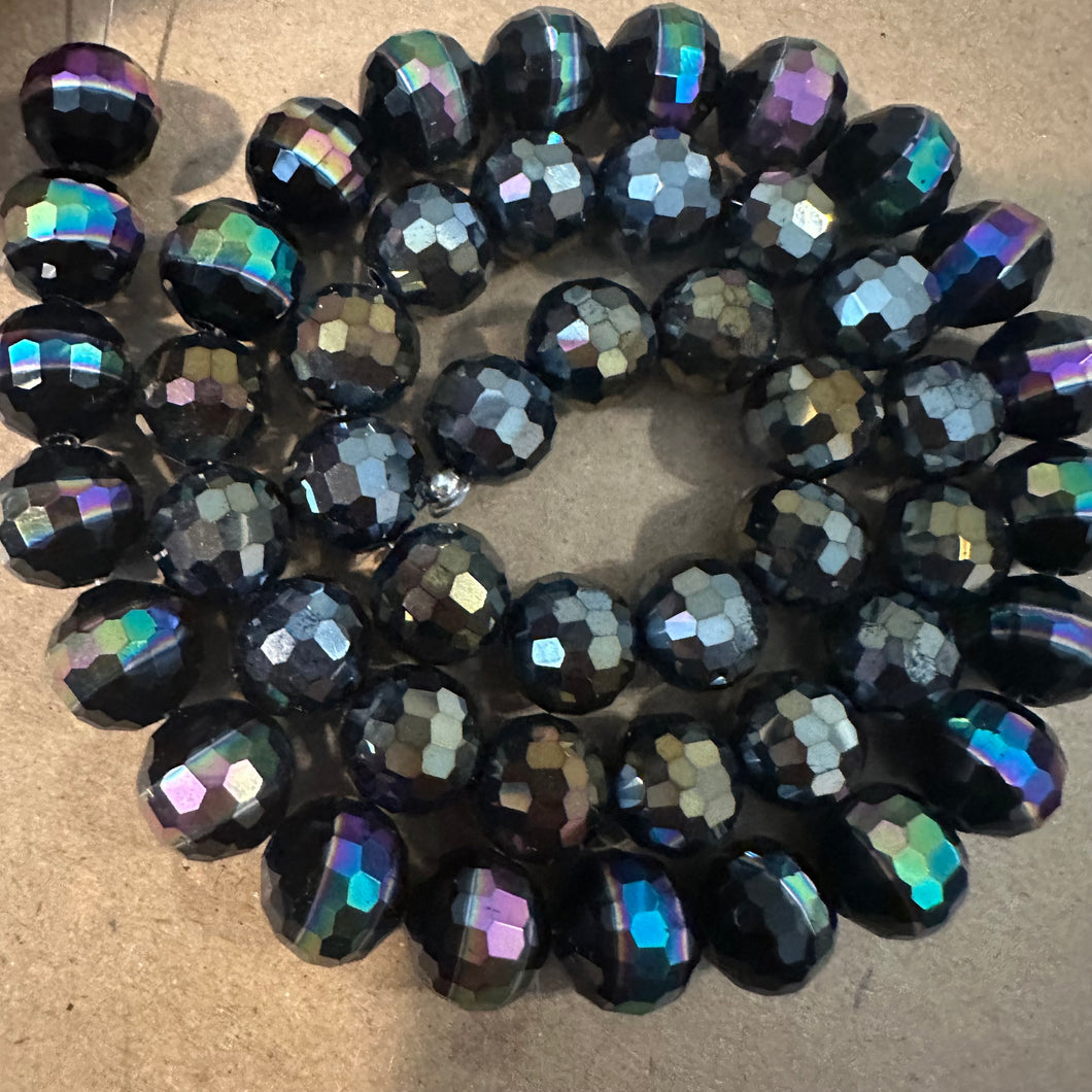 Iridescent black bead mix