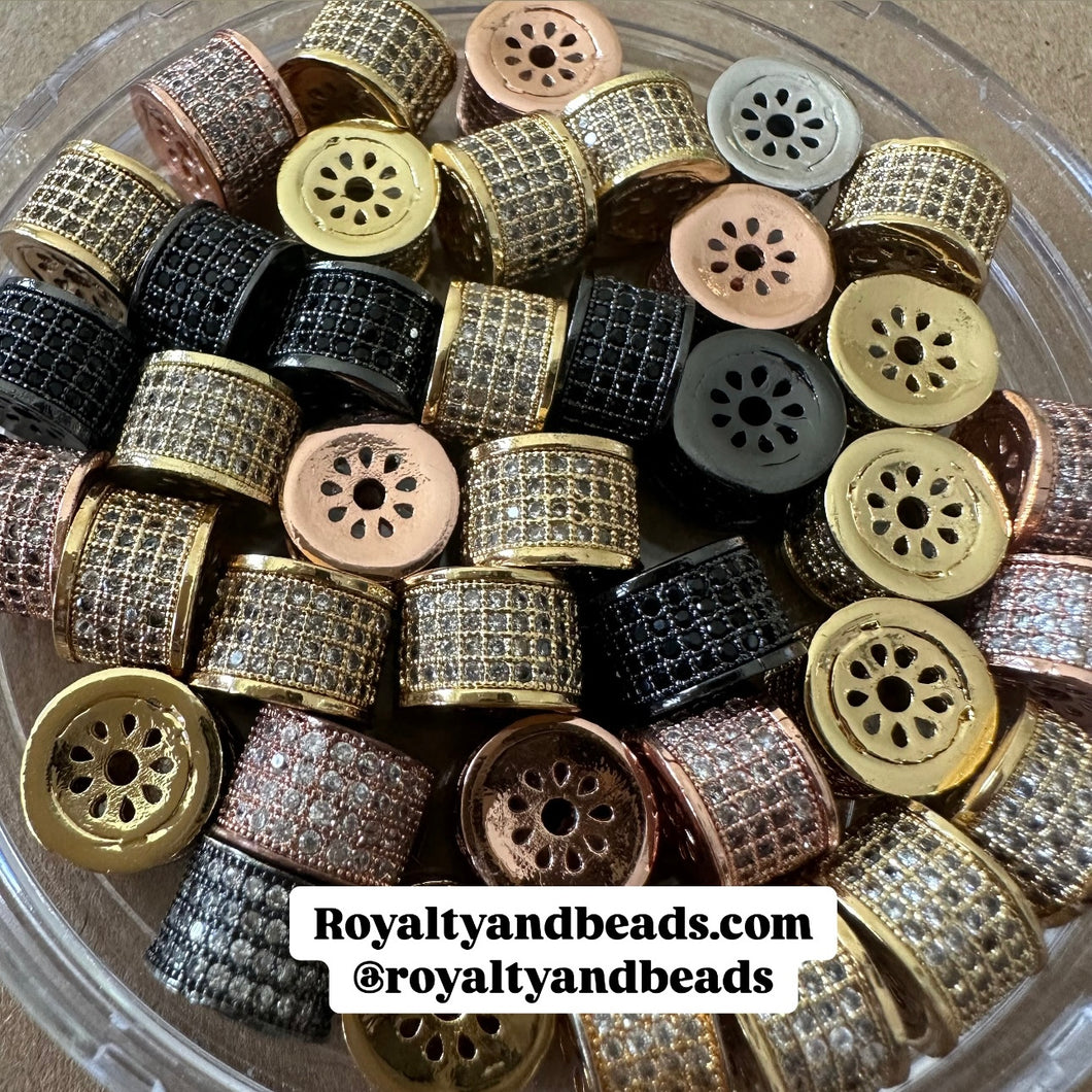 Pave bead spacers 8mm