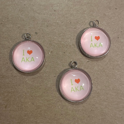 I heart AKA charm