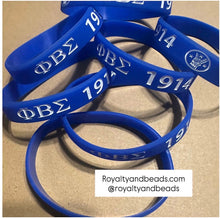 Load image into Gallery viewer, Phi Beta Sigma wristband (blue)