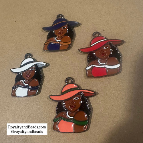 Sorority hat lady charm.