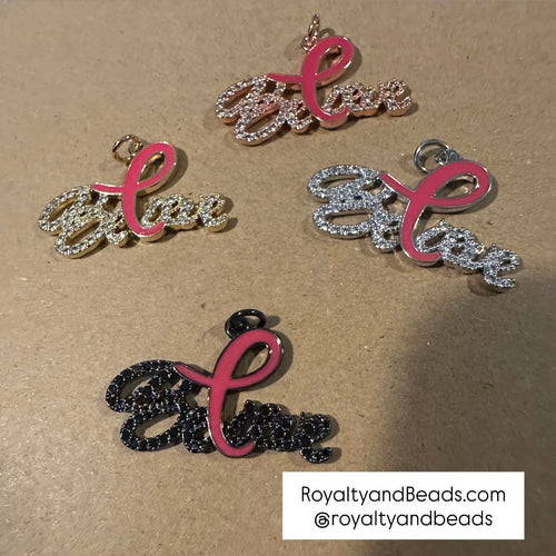 Pave believe charms.