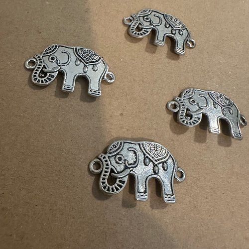 Gold pave elephant charms