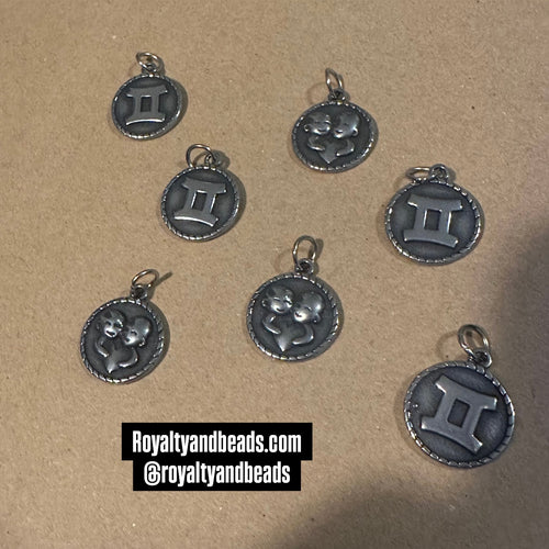 Zodiac Gemini charm (silver)