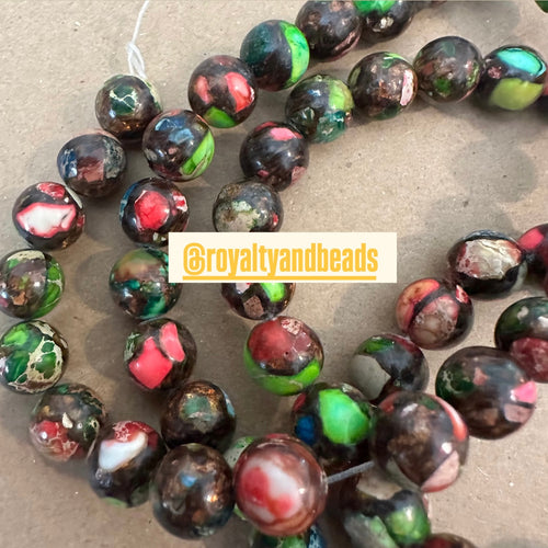 Brown mixed beads