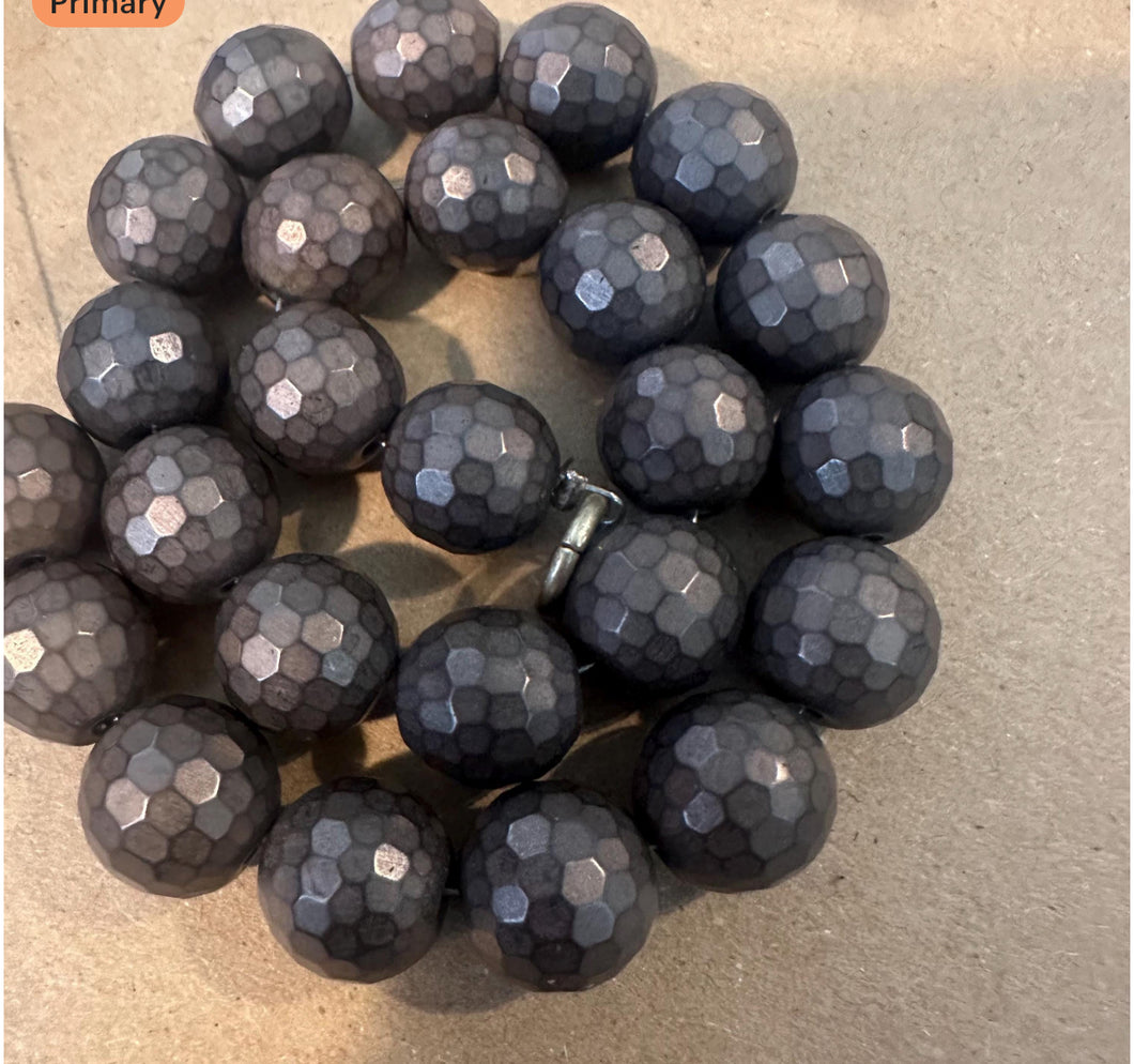 Matte brown beads 12mm