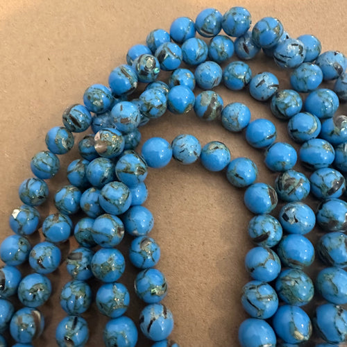 Medium blue chip beads