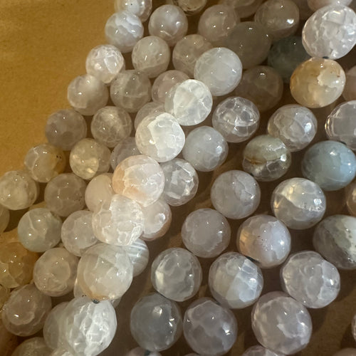 Clear agate beads 12mm