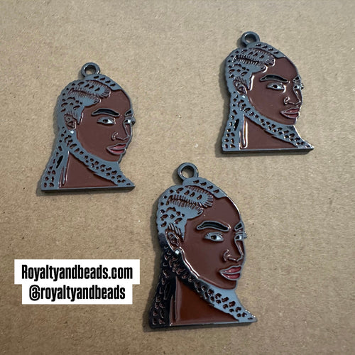 Woman with braids charm