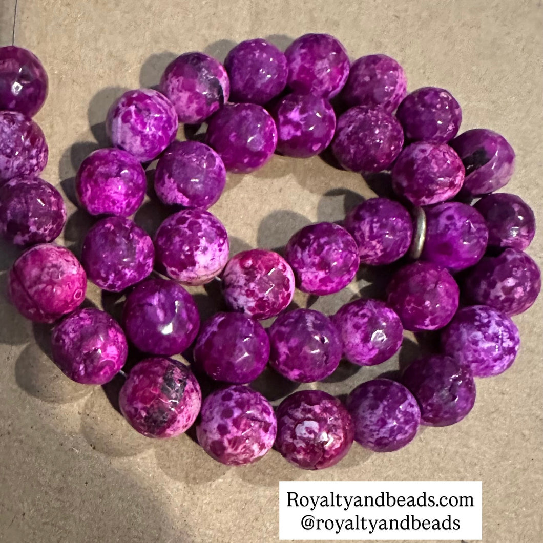 Pink agate beads