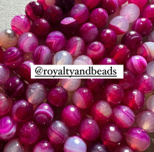 Load image into Gallery viewer, Pink agate beads 12mm