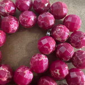 Pink and tan beads